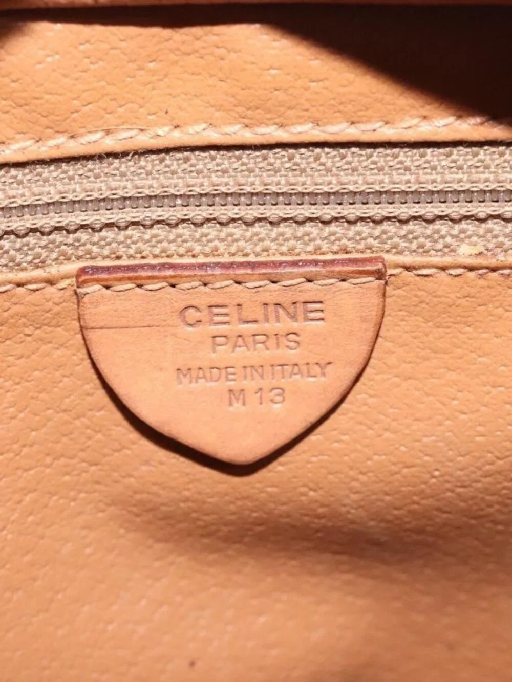 Authentic CELINE Macadam Canvas Shoulder Bag PVC Brown Gold - Picture 4 of 16